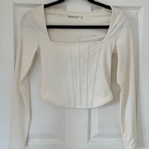 Abercrombie and Fitch long sleeve corset top